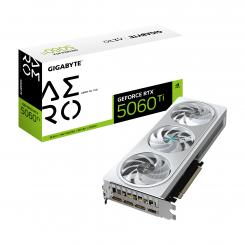 GIGABYTE GeForce RTX 5060 Ti AERO OC 16G Tarjeta Gráfica  16 GB GDDR7, 128 bits, PCI-E 5.0, 2647MHz Frecuencia del núcleo, 3 x DisplayPort, 1 x HDMI, GV-N506TAERO OC-16GD